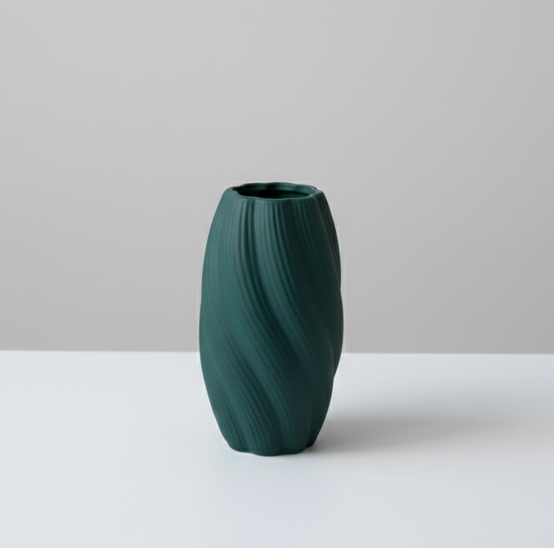 Twisted Column Ceramic Vase