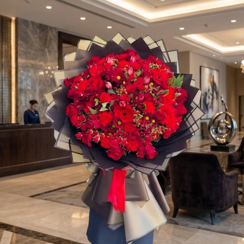 The Midnight Crimson Bouquet