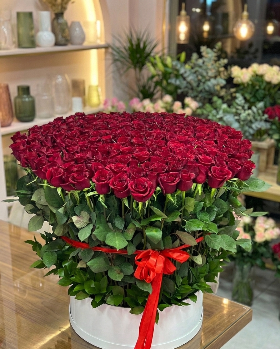 The Red Garden Box - 301 Premium Red Roses