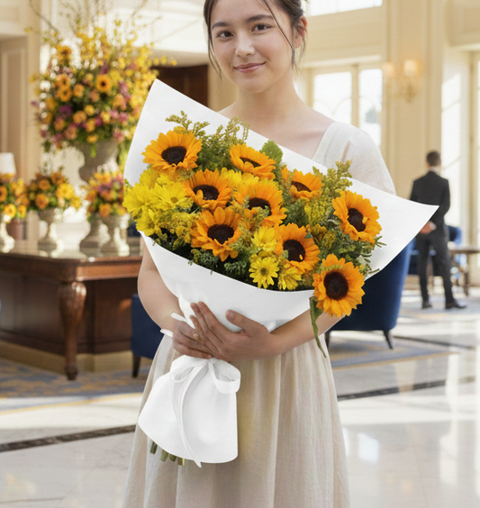 Golden Radiance Sunflowers Bouquet