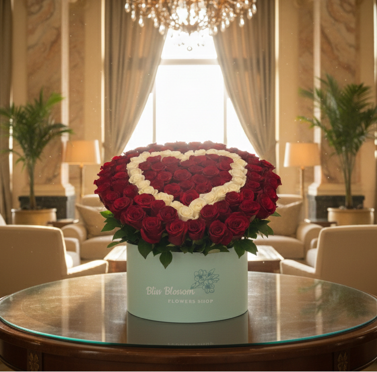 Signature Heart Box: 101 Roses