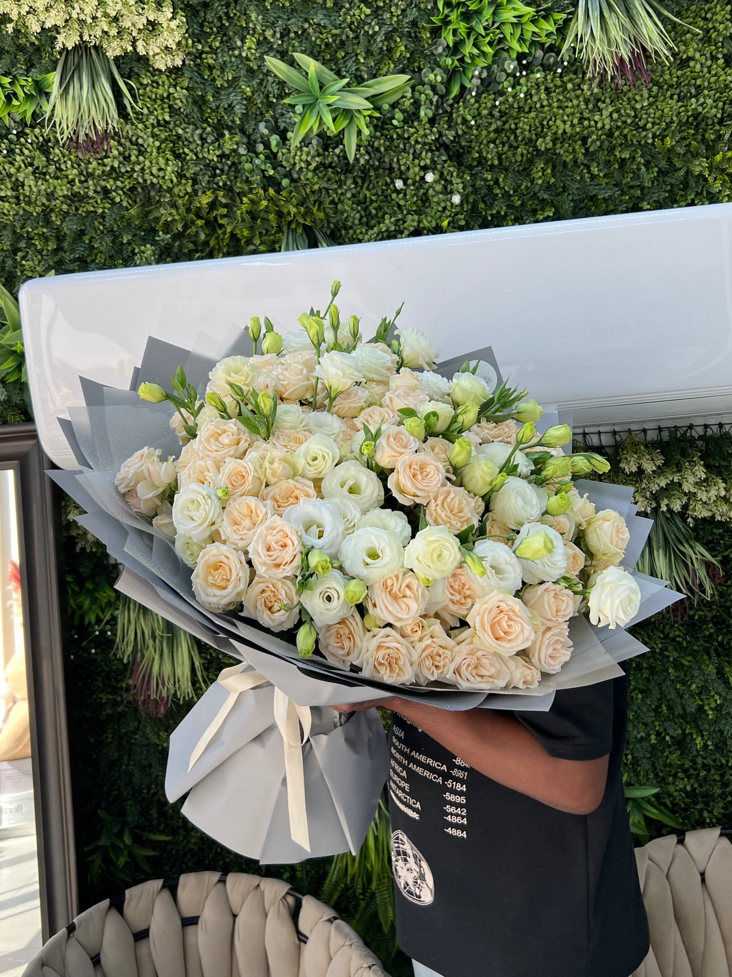 Peach Silk & Frost Bouquet