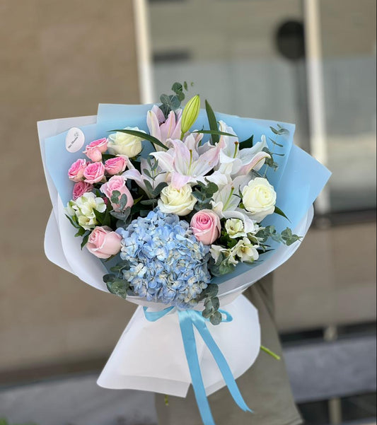 Soft Sky Blossom Bouquet