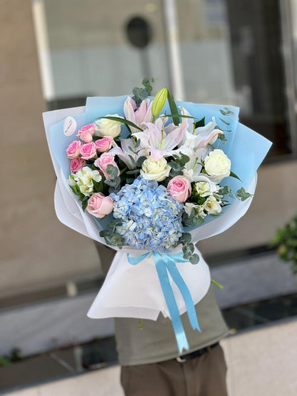 Soft Sky Blossom Bouquet