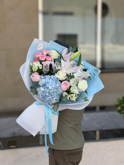 Soft Sky Blossom Bouquet