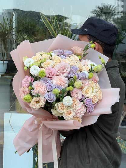 Lavender Peach Mist Bouquet