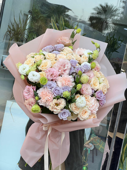 Lavender Peach Mist Bouquet