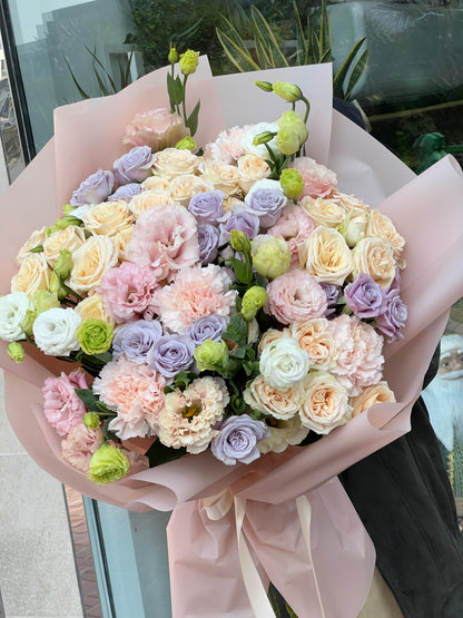 Lavender Peach Mist Bouquet